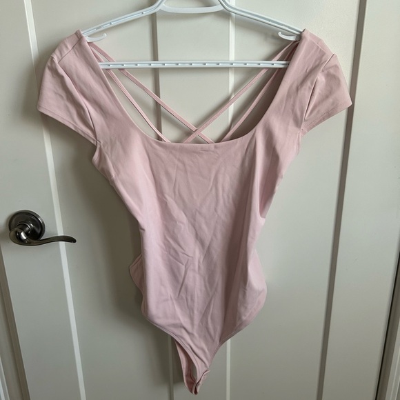 Garage Pink Backless Bodysuit - Picture 2 of 6